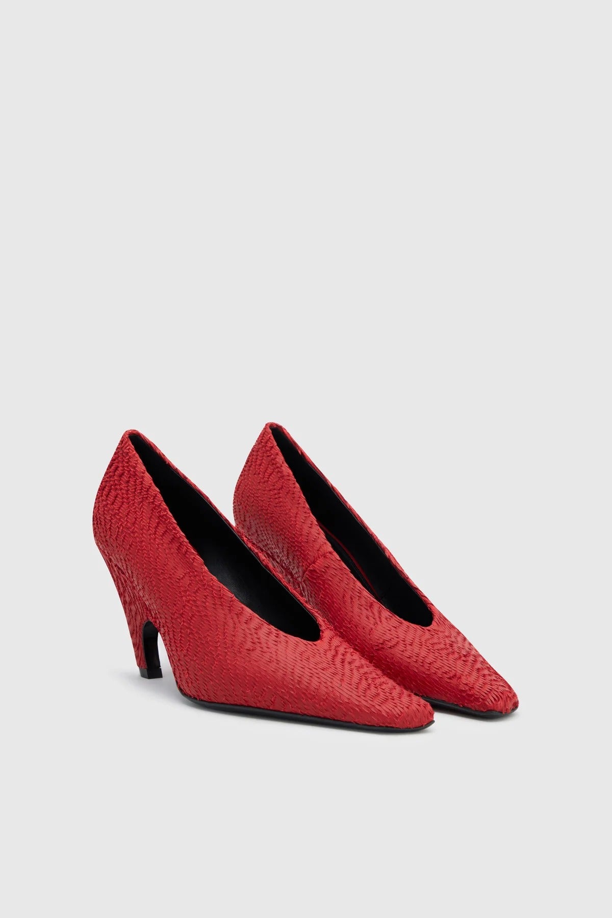 Camilla & Marc | Wave Textured Pump - Red