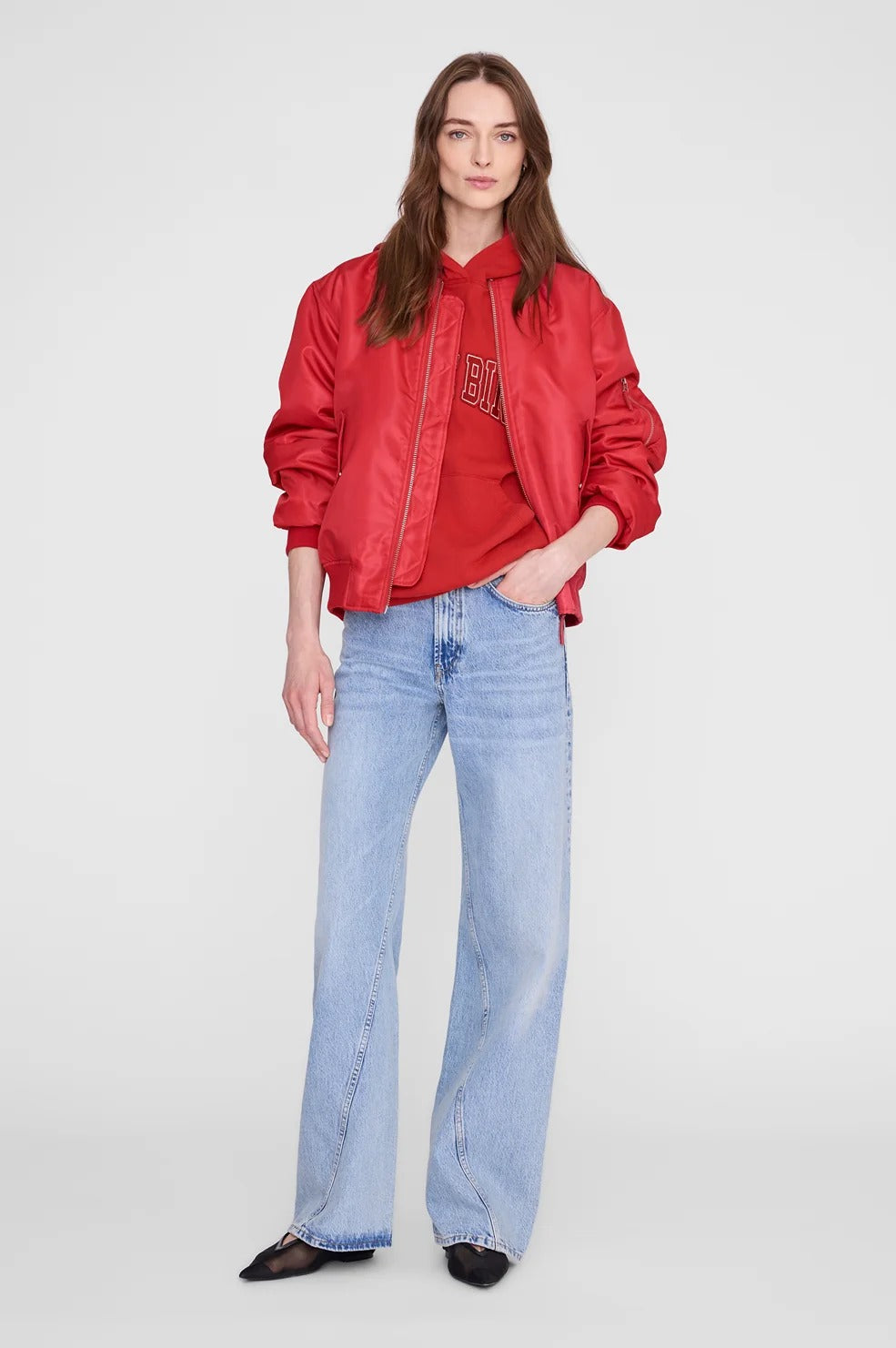 Anine Bing | Harvey Sweatshirt - Tango Red