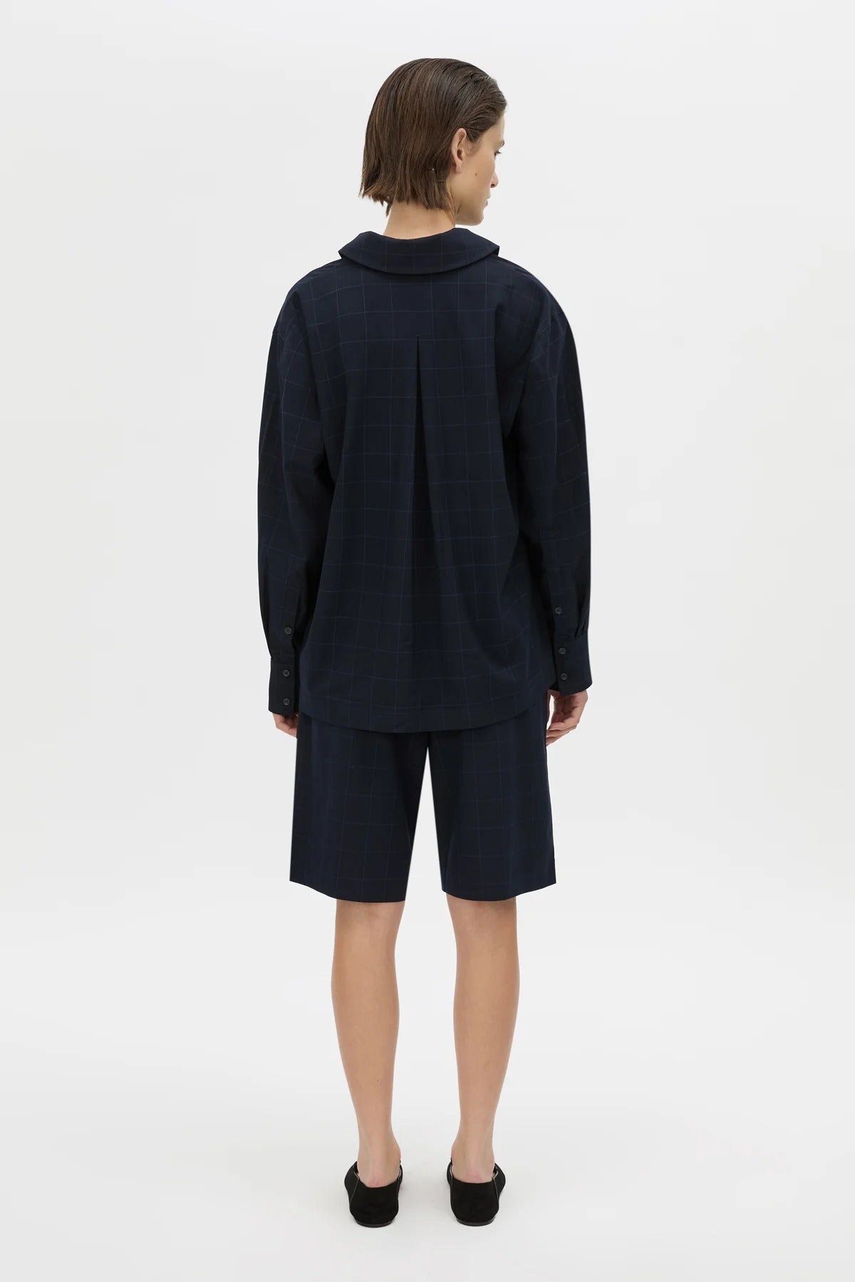 Camilla & Marc | Lourdes Check Soft Short - Navy