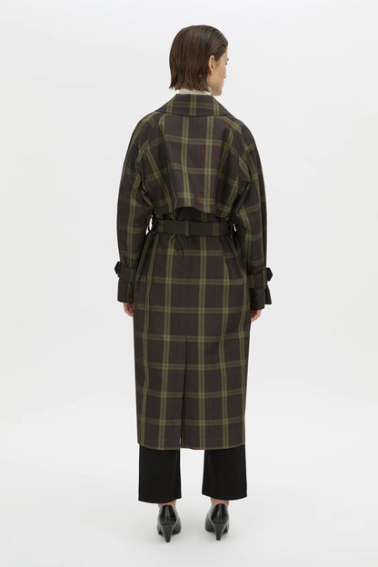 Camilla & Marc | Winton Check Trench Coat - Espresso Check