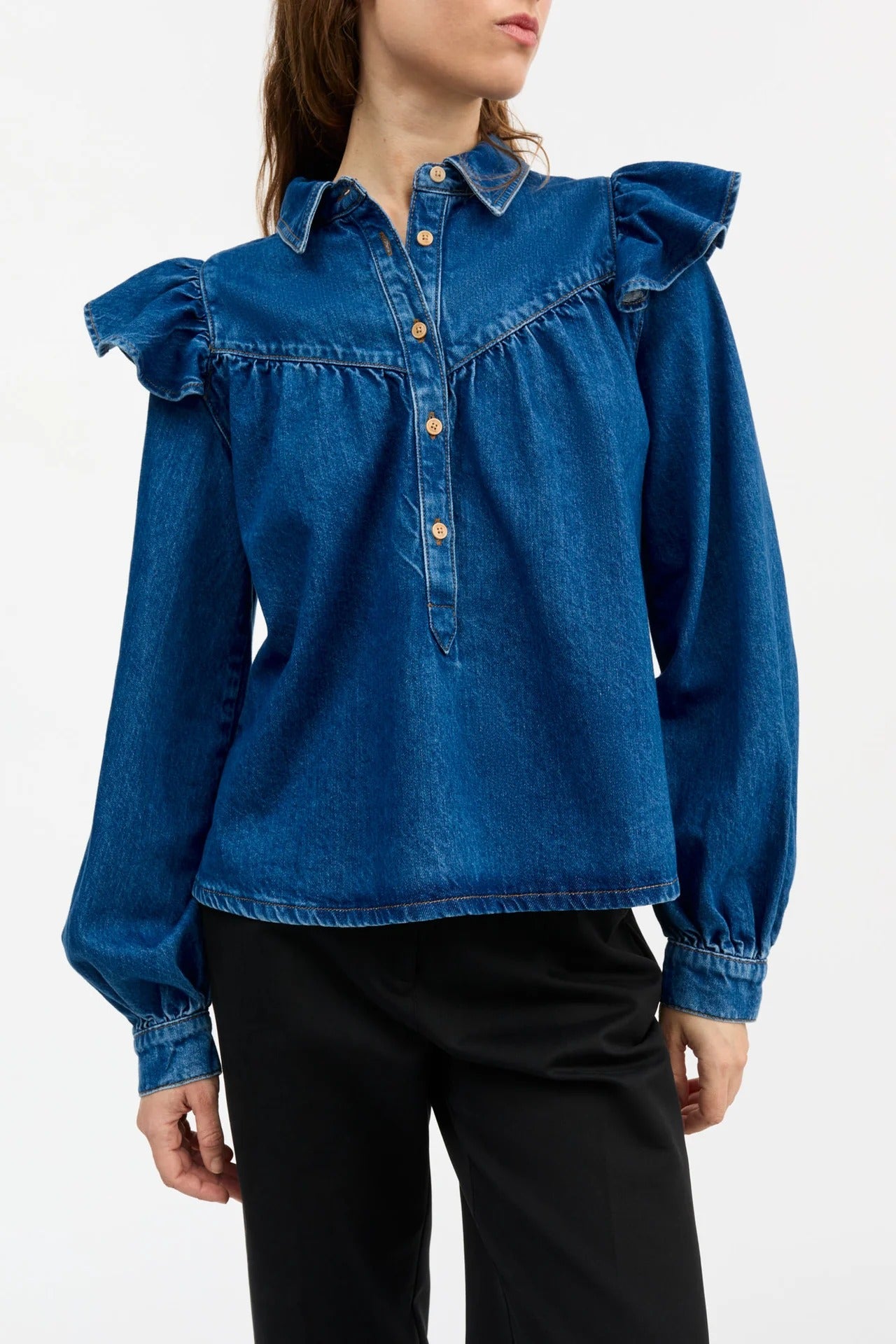Skall Studio | Mille Blouse - Vintage Washed Blue