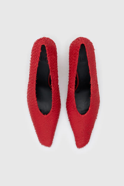 Camilla & Marc | Wave Textured Pump - Red
