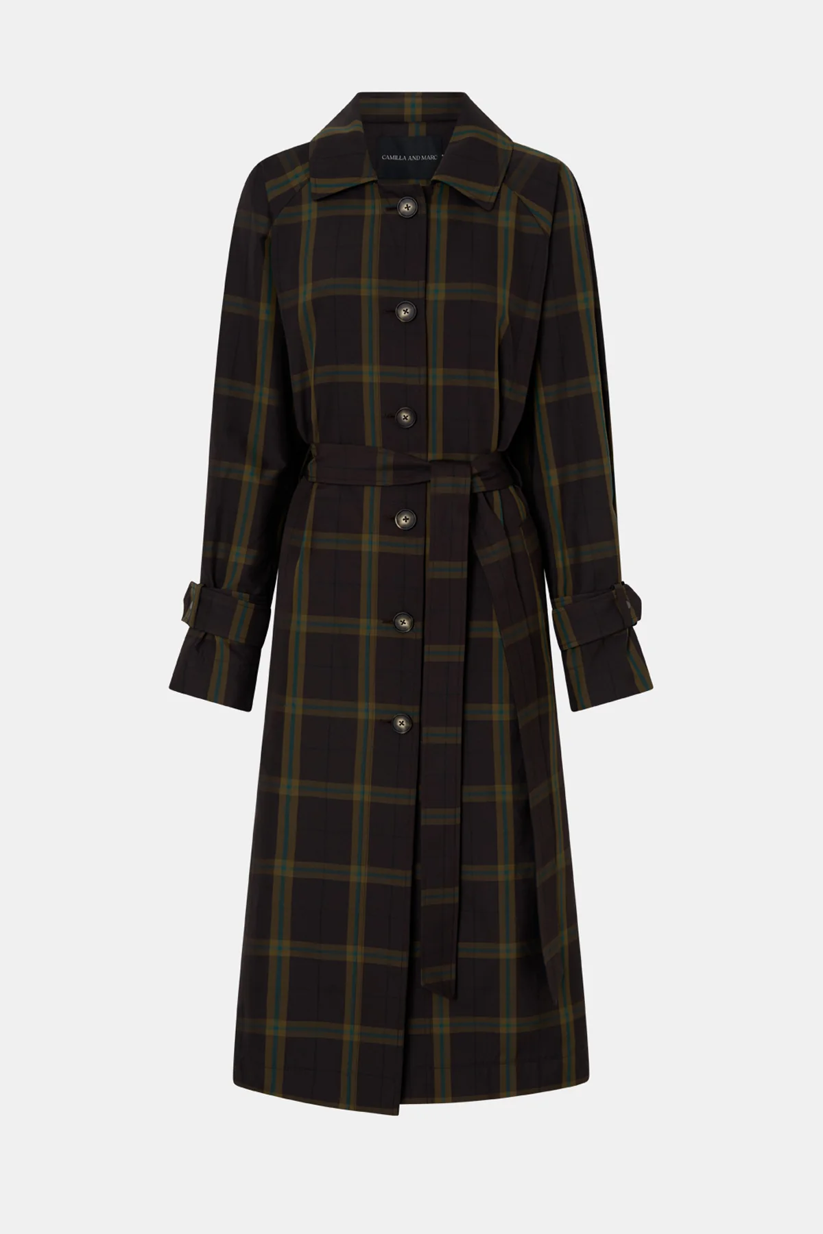 Camilla & Marc | Winton Check Trench Coat - Espresso Check