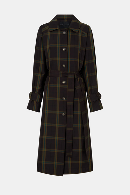 Camilla & Marc | Winton Check Trench Coat - Espresso Check