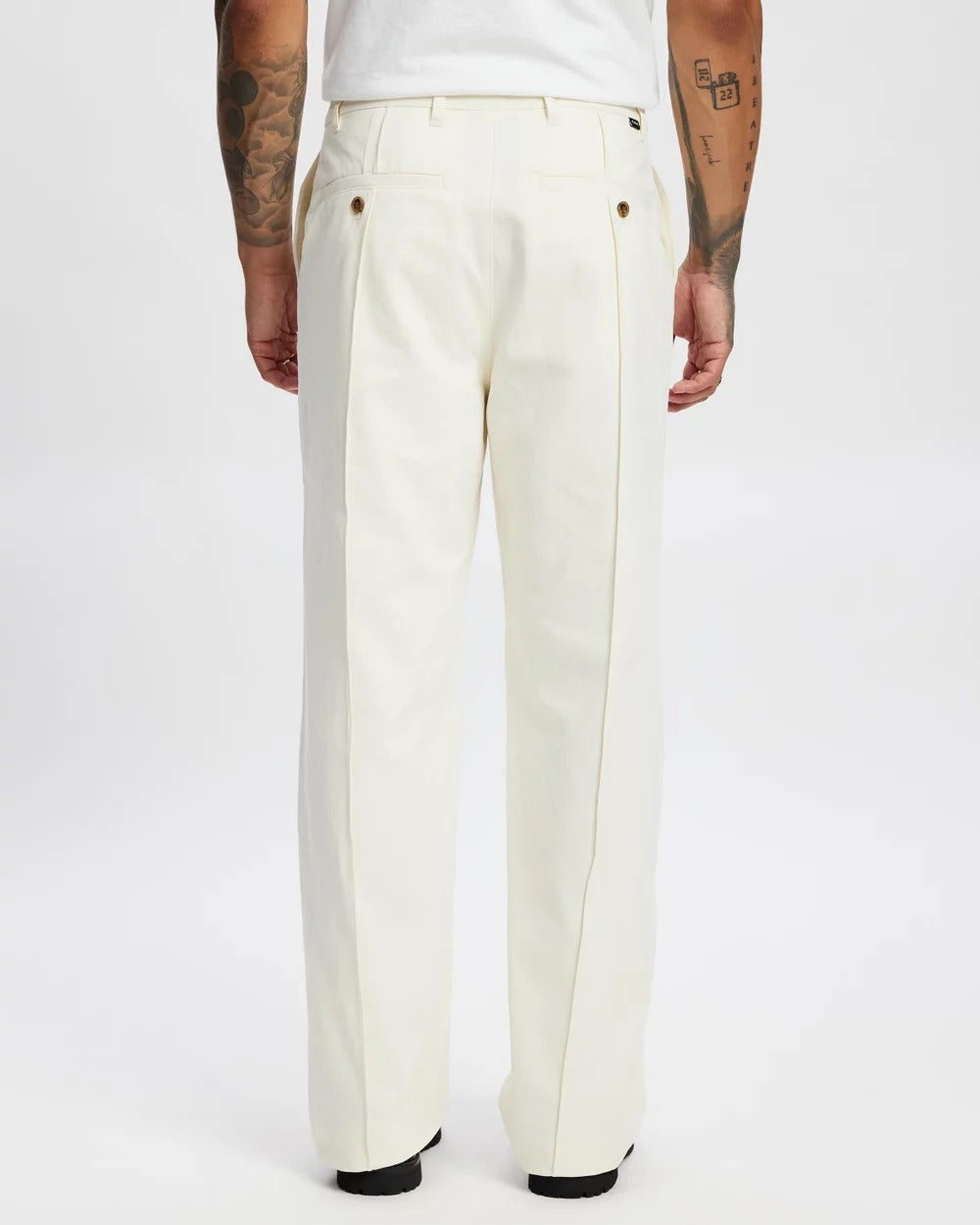 Malbon | Cannes Pleated Trousers - Ivory