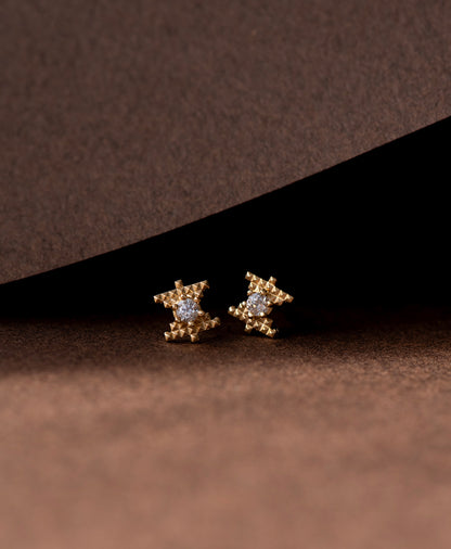 Zoe & Morgan | Inti Stud - Gold Peach Zircon