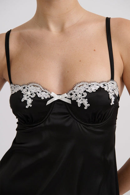 Kat the Label | Jean Slip - Black