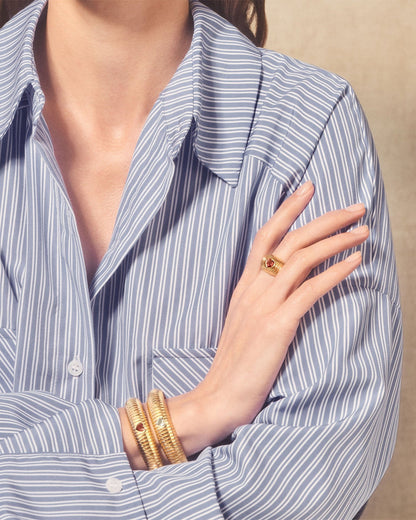 Tityaravy | Prema Bangle - Green Amethyst