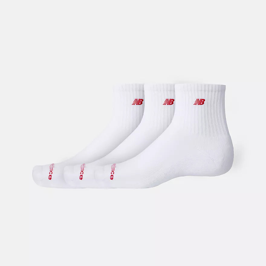 New Balance | Patch Logo Ankle 3 Pack Sock - White