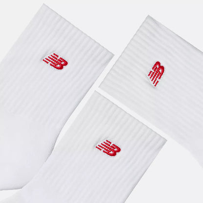 New Balance | Patch Logo Ankle 3 Pack Sock - White