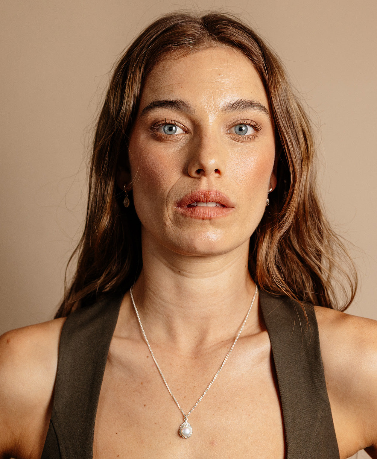 Zoe & Morgan | Lulu Necklace - Silver With Freshwater Pearl