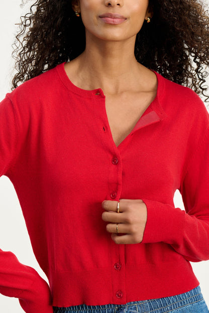 Velvet | Violette Cardigan - Red