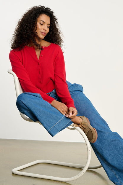Velvet | Violette Cardigan - Red