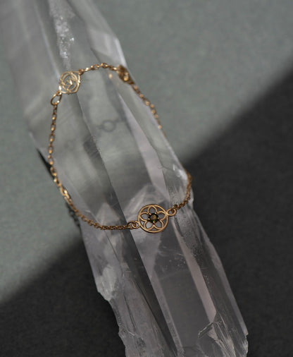 Zoe & Morgan | Manuka Bracelet - Gold/Chrome Diopside