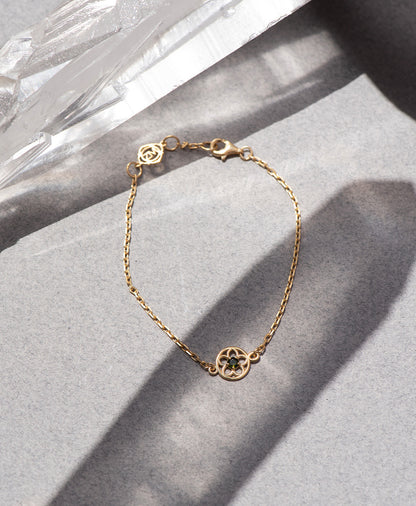 Zoe & Morgan | Manuka Bracelet - Gold/Chrome Diopside