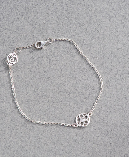 Zoe & Morgan | Manuka Bracelet - Silver/White Zircon