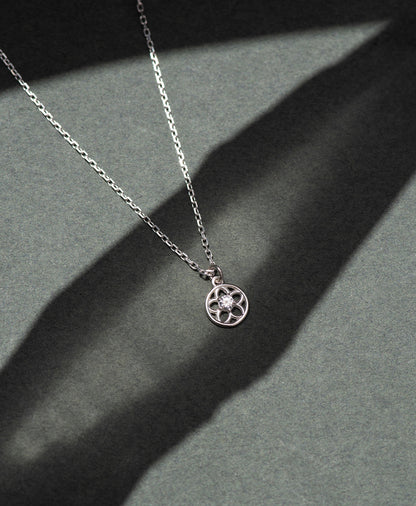 Zoe & Morgan | Manuka Necklace - Silver/White Zircon