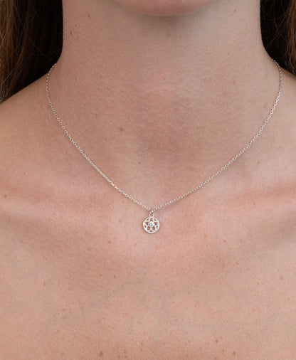 Zoe & Morgan | Manuka Necklace - Silver/White Zircon