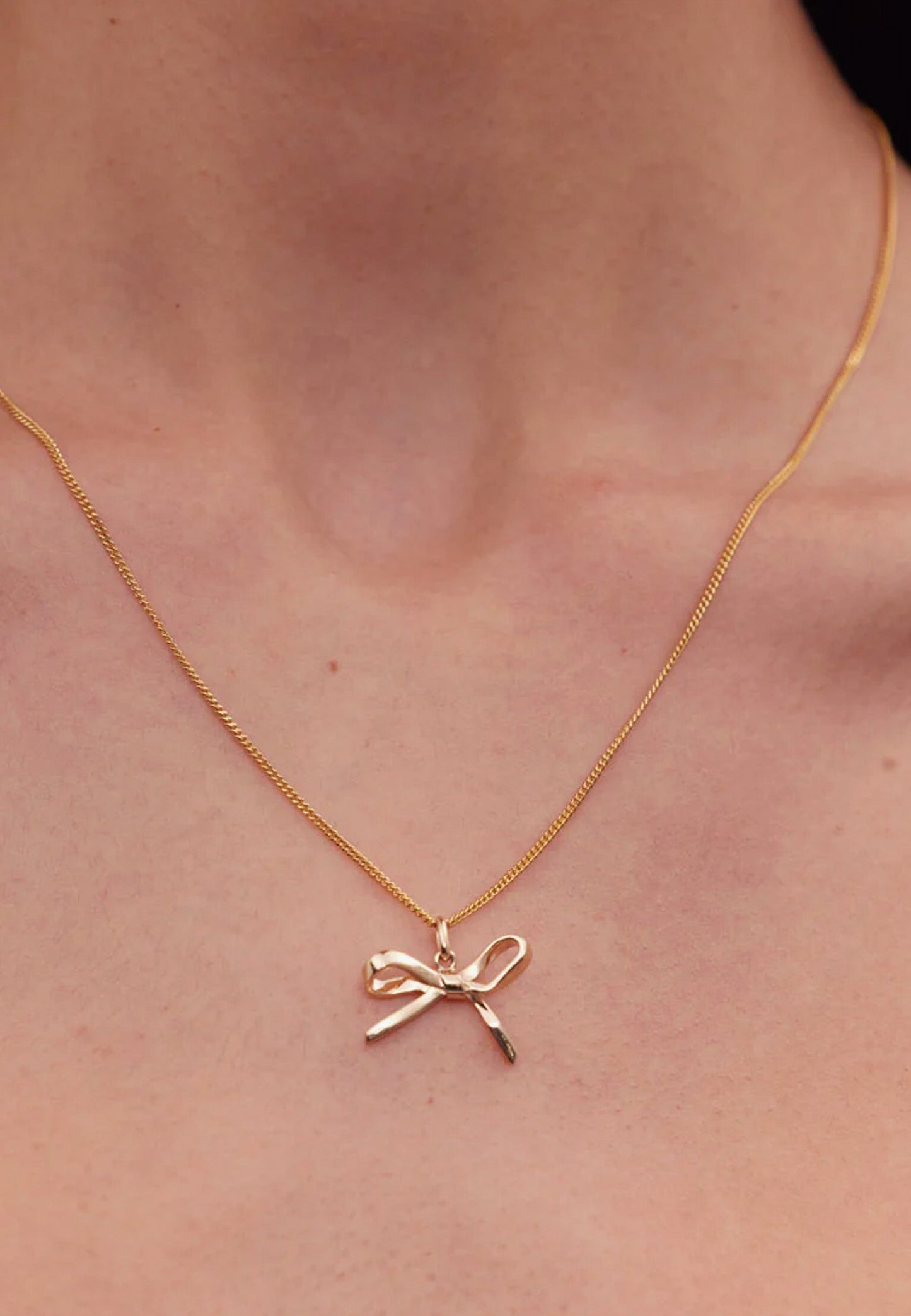 Meadowlark | Bow Charm Necklace - Gold Plated