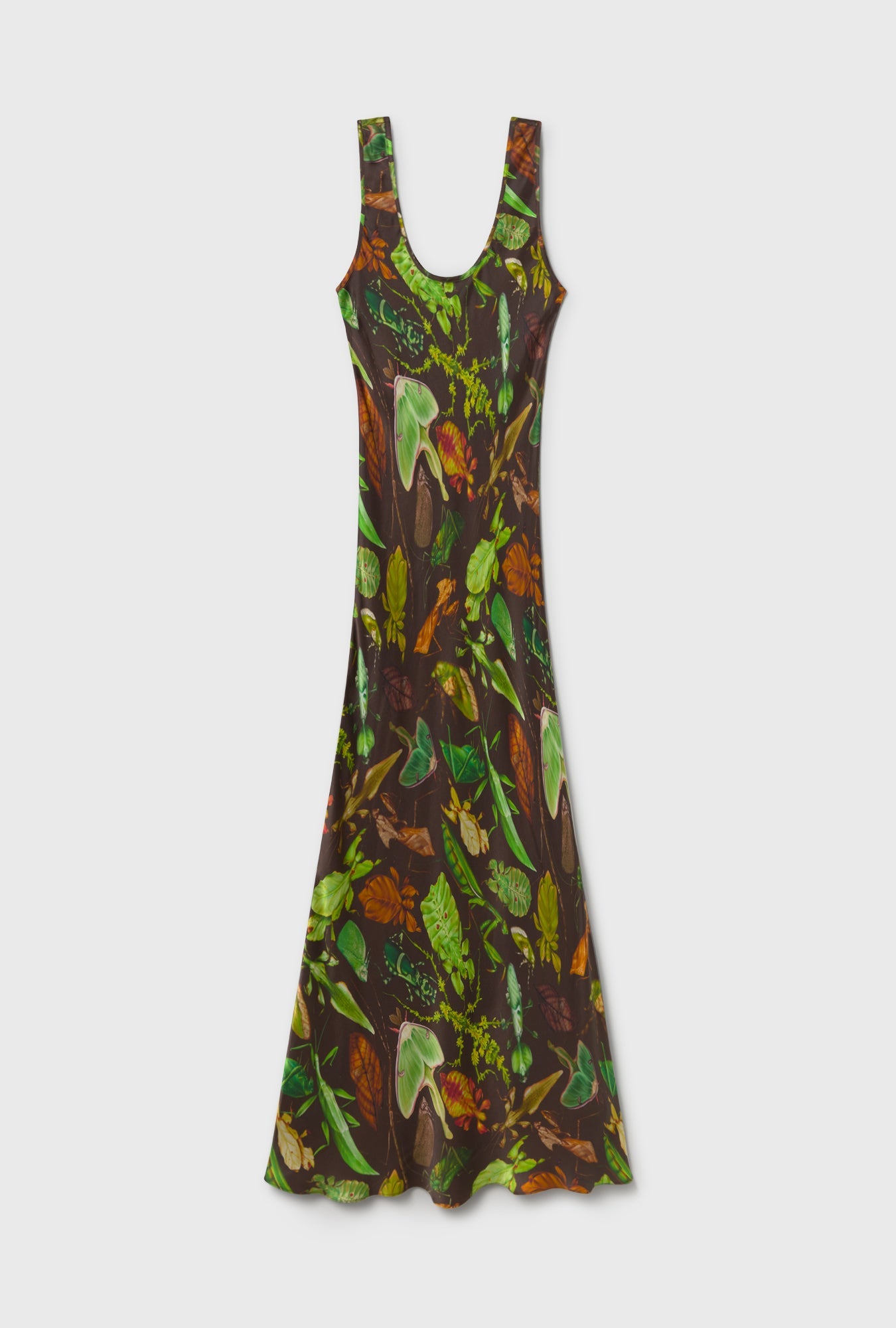 Silk Laundry | Scoop Neck Dress - Bug Camo