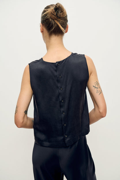 Silk Laundry | Elena Top - Black