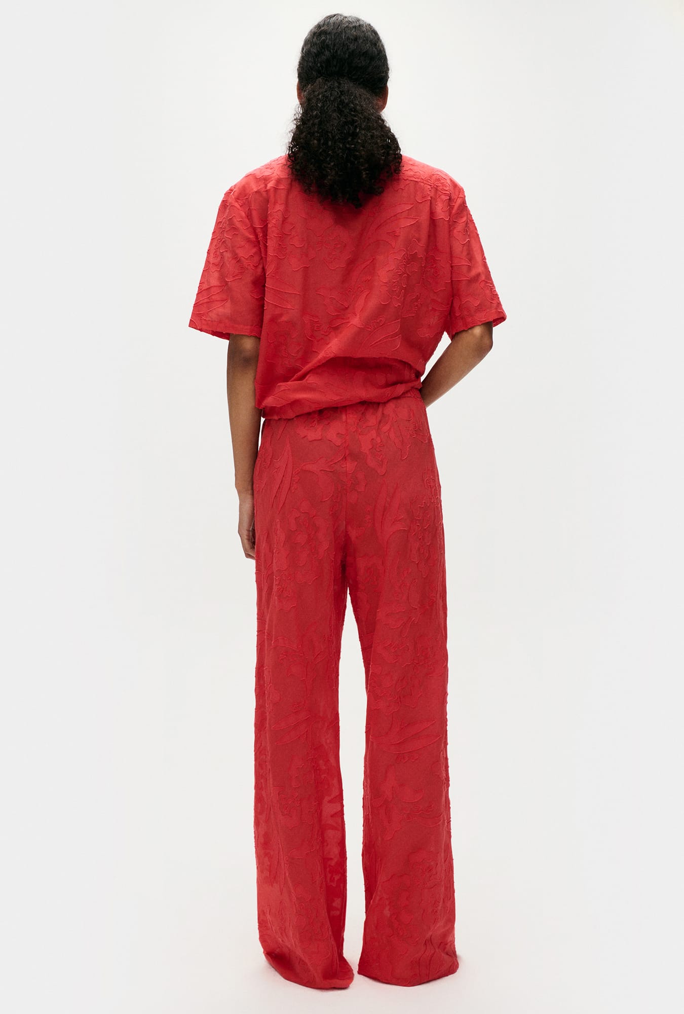 Silk Laundry | Clip Silk Bias Cut Pants - Geranium