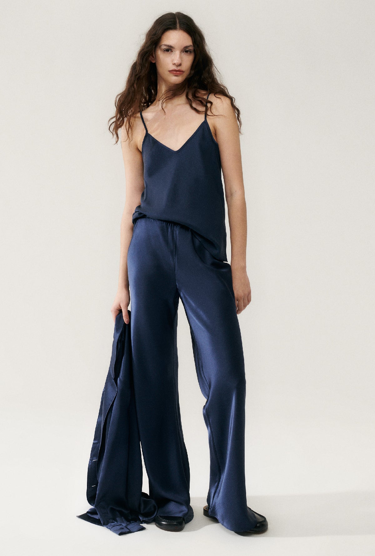 Silk Laundry | Bias Cut Pants - Midnight