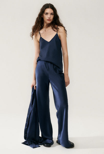 Silk Laundry | Bias Cut Pants - Midnight