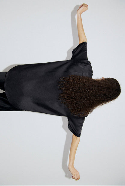 Silk Laundry | Short Sleeve Boyfriend Shirt - Egret