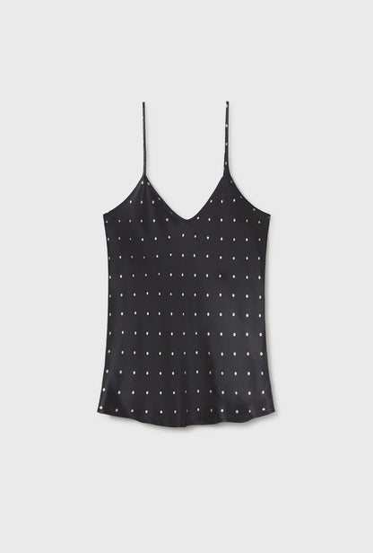 Silk Laundry | Bias Cut Cami - Small Polka Dot