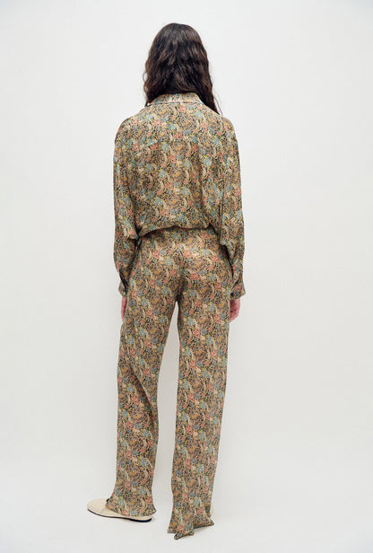 Silk Laundry | Chiffon Bias Cut Pants - Sugar Floral