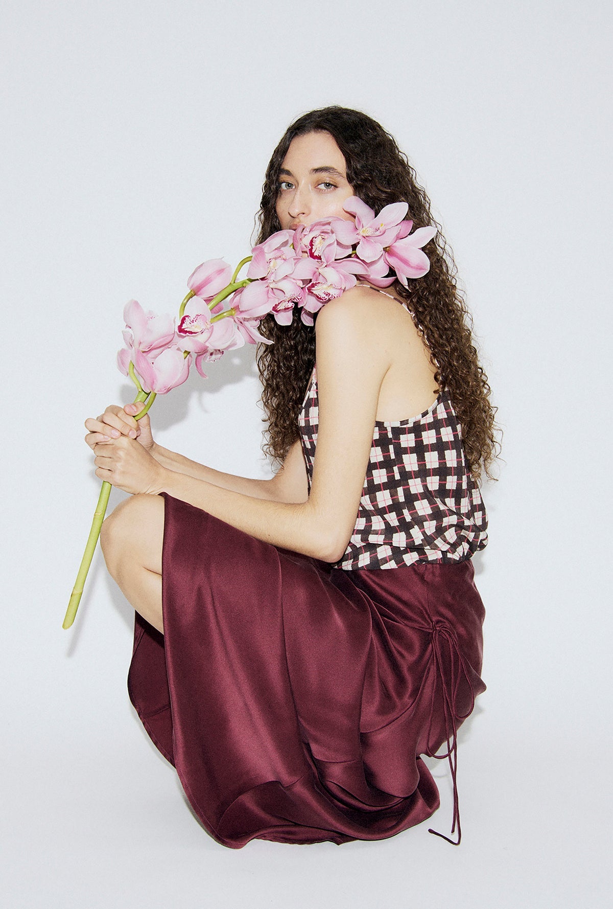 Silk Laundry | CDC Bias Cut Cami - Luna Gingham