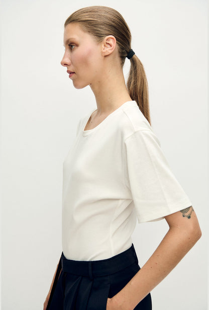 Silk Laundry | Bodysuit Tee - White