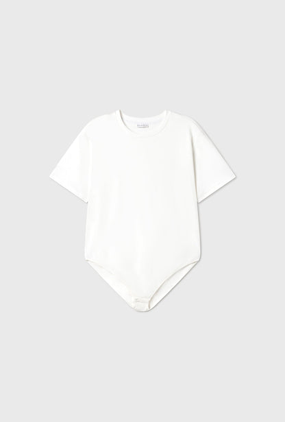 Silk Laundry | Bodysuit Tee - White