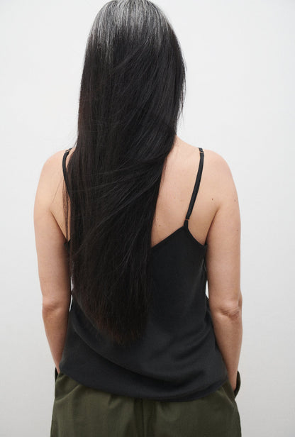 Silk Laundry | Bias Cut Cami - Black