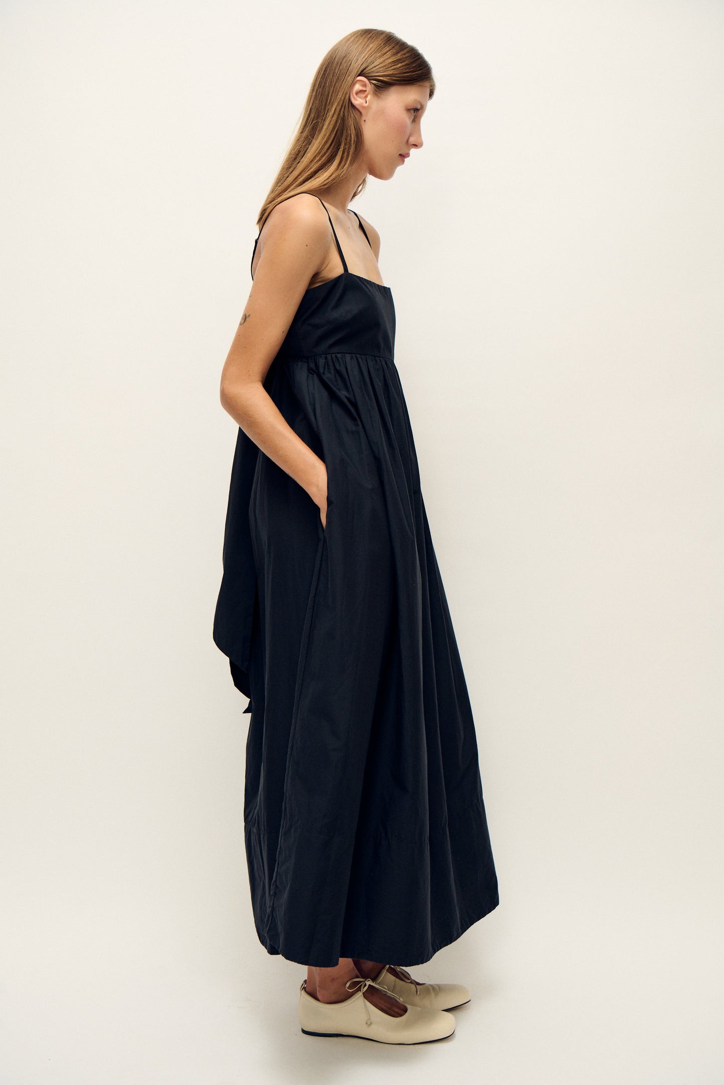 Silk Laundry | Cotton Silk Tulip Dress - Black