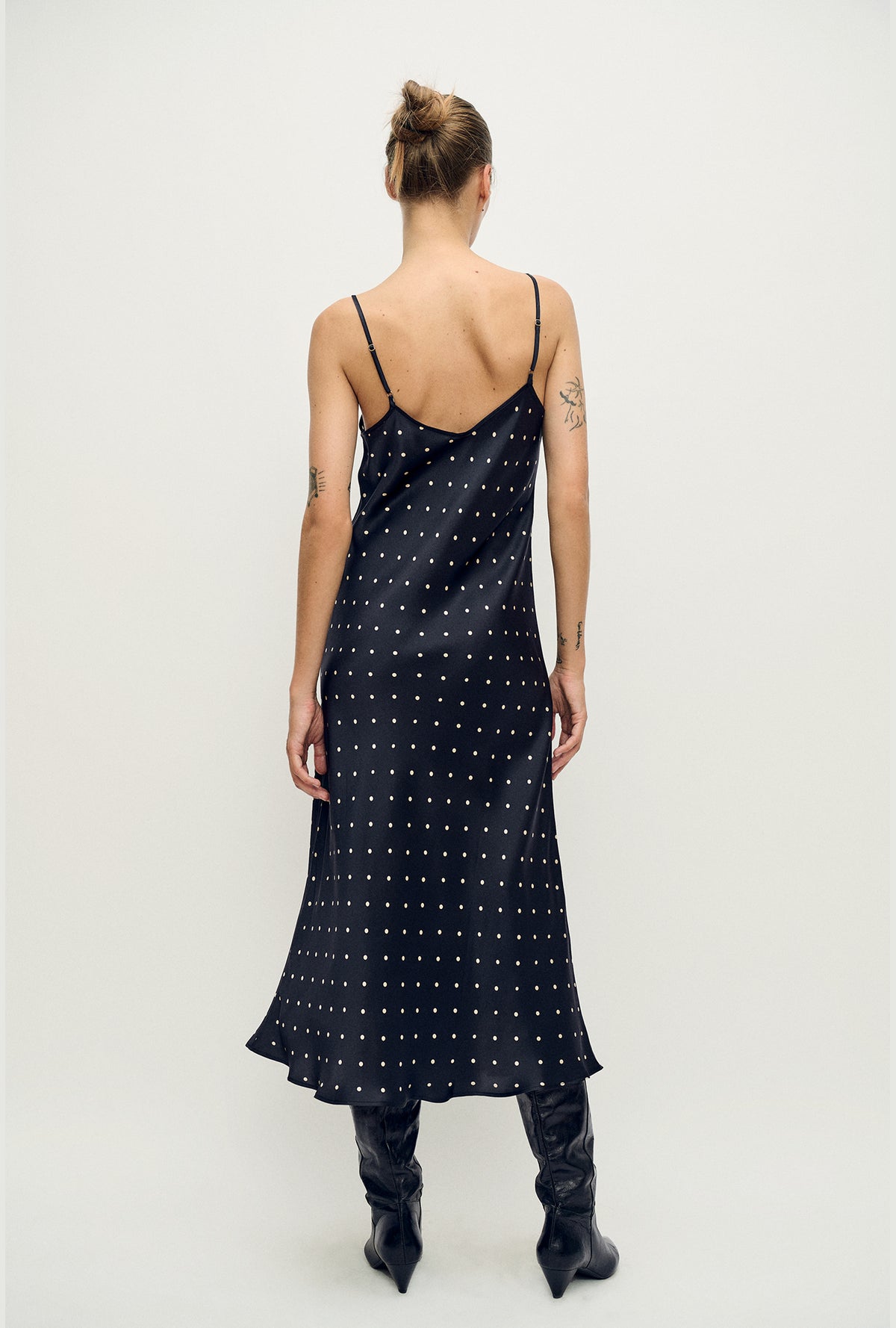 Silk Laundry | 90s Slip Dress - Small Polka Dot