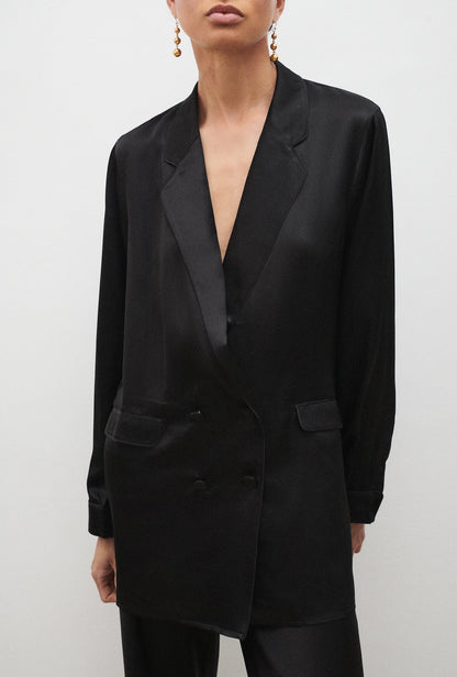 Silk Laundry | Relaxed Blazer - Black