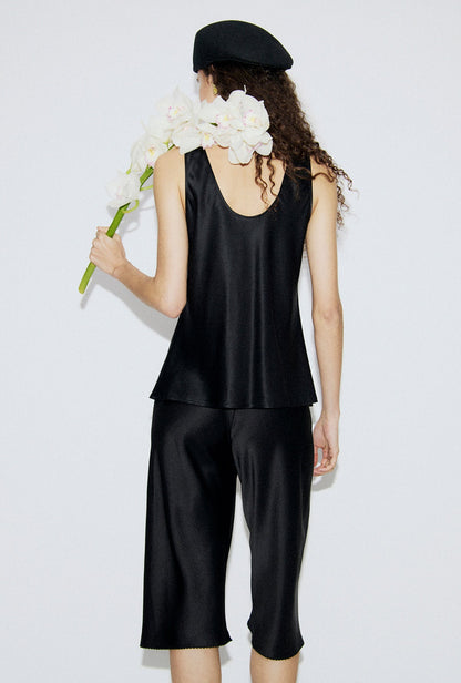 Silk Laundry | Peddle Pushers - Black