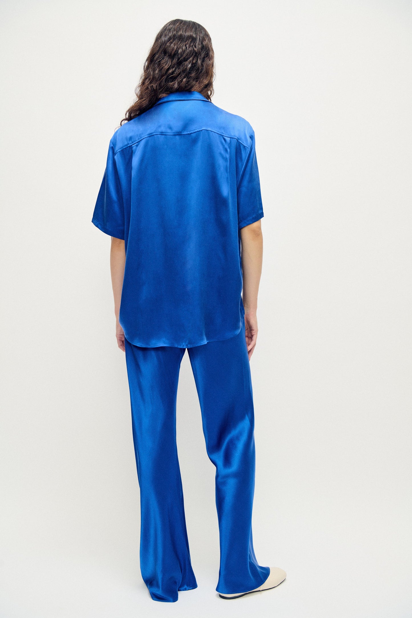 Silk Laundry | Bias Cut Pants - Wedgewood