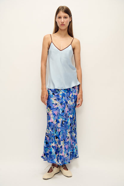 Silk Laundry | Bias Cut Cami - Cornflower