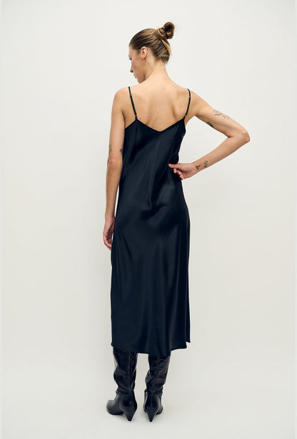 Silk Laundry | 90s Slip Dress - Black