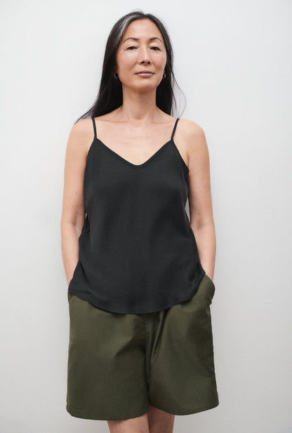 Silk Laundry | Bias Cut Cami - Black