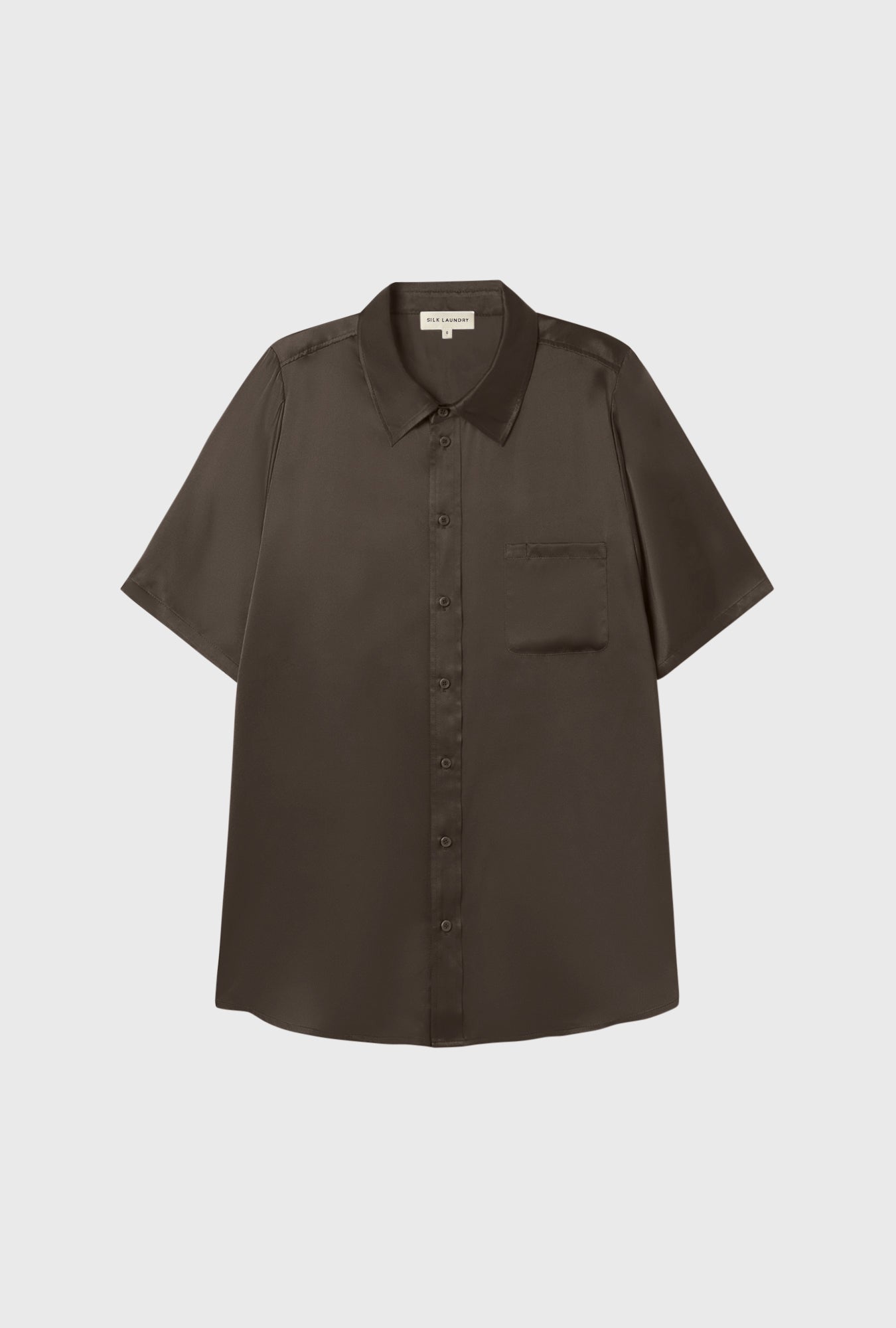 Silk Laundry | Short Sleeve Boyfriend Shirt - Mantis