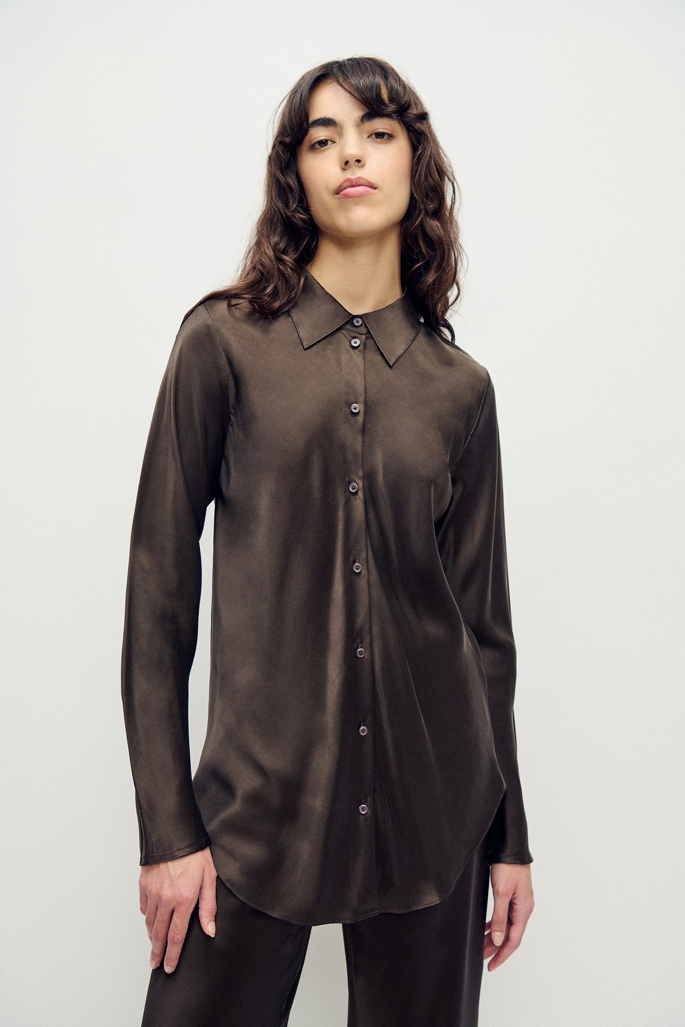 Silk Laundry | Bias Cut Shirt - Mantis