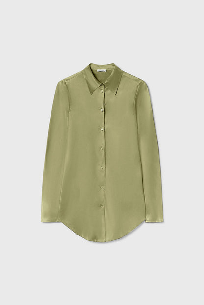 Silk Laundry | Bias Cut Shirt - Sage