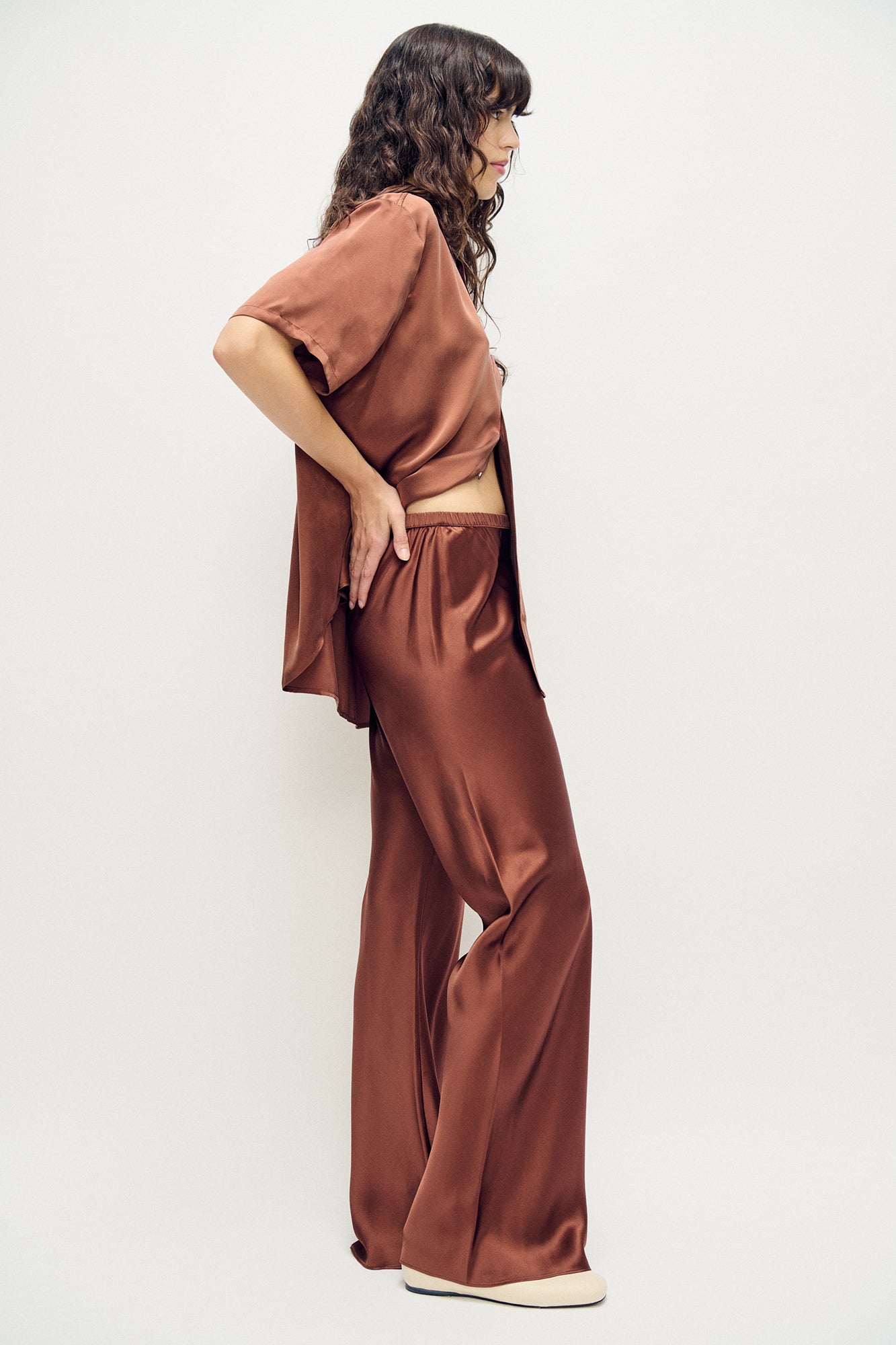 Silk Laundry | Bias Cut Pants - Root