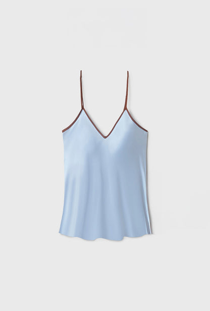 Silk Laundry | Bias Cut Cami - Cornflower
