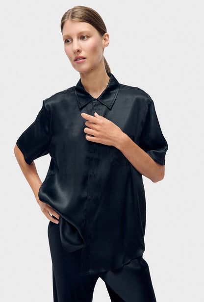 Silk Laundry | Short Sleeve Boyfriend Shirt - Year Of The Horse