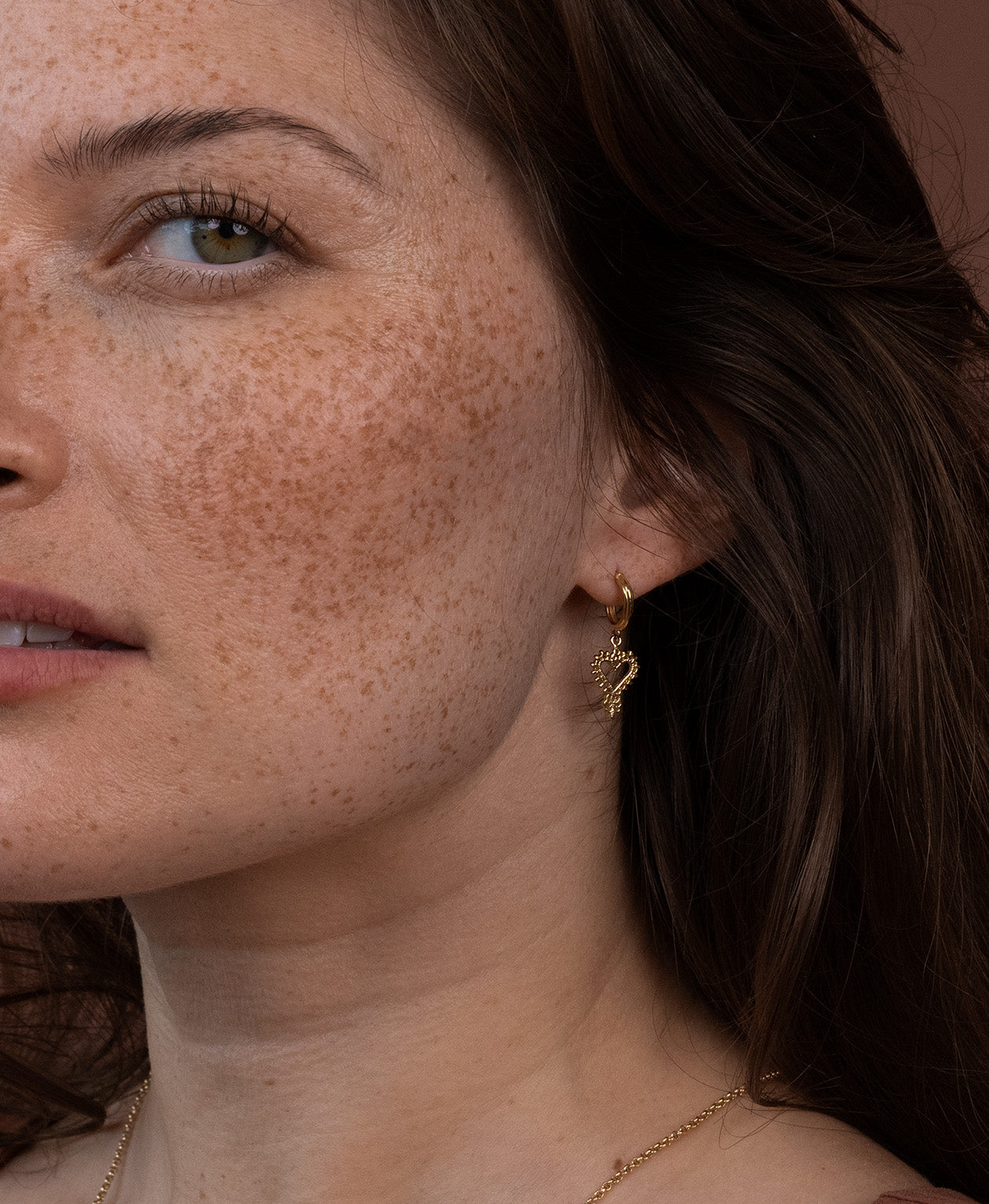Zoe & Morgan | Mini Gypsy Heart Earrings - Gold